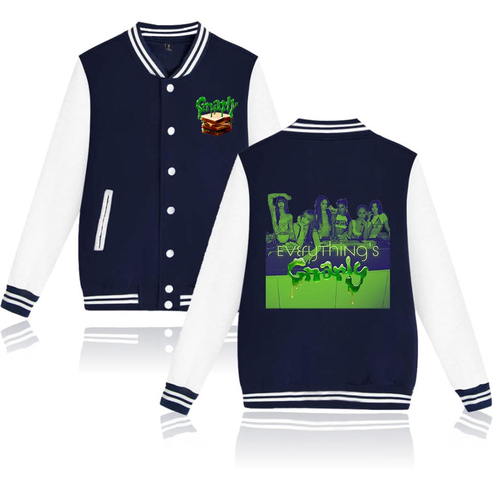 KATSEYE "Gnarly" 2025 - Chaqueta de béisbol unisex coreana de manga larga para fanáticos del K-Pop