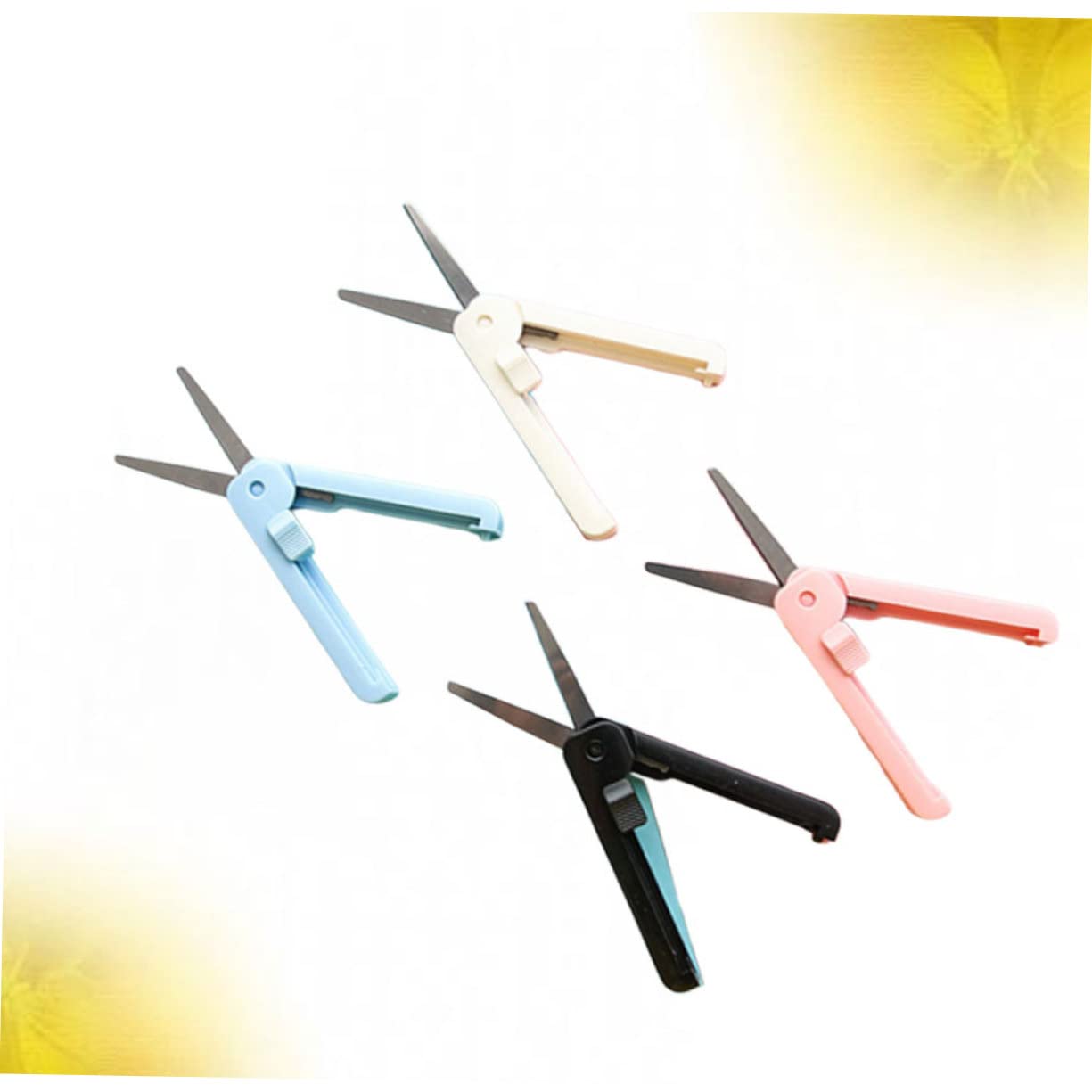 STOBOK 8stücke Mini Faltbare Scheren Tragbare Sicherheitsscheren Teleskopisch Für Zuhause Büro Und Outdoor Edelstahl Mixed Colors
