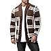 Produktbild Herbst Und Winter Casual Fashion Herren V-Ausschnitt Einfarbig NäHte Gestreifte Strickjacke Langarm Lose Einreihige Pullover Mantel Jacke Herren