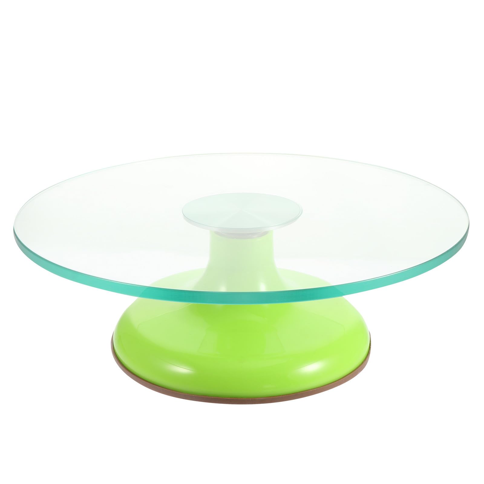 Drehbarer Tortendekorations Werkbank aus Grünem Glas und Silikon 30cm Drehteller für Backzubehör Fein Verarbeitet und Leicht zu Reinigen zum Backen