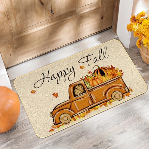 Happy Fall �h�A�}�b�g �g���b�N �p���v�L�� �h�A�}�b�g ����~�� �G�� �E�F���J���}�b�g ���փh�A�p ���O/�����p �H�̑��� �Ђ܂��ƃJ�G�f�̗t 17x29�C���`
