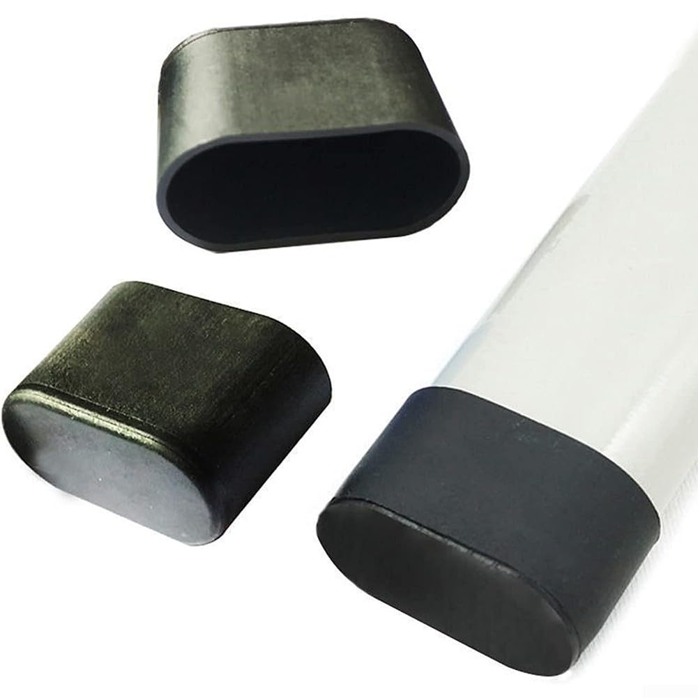 Gerrit Black 10Pcs Rubber Furniture Pads Oval Shape Table Chair Leg Foot End Caps Floor Protectors Furniture Table Leg Covers For Indoor Home Outdoor Patio Garden Office Chair Leg ( 15X30mm)