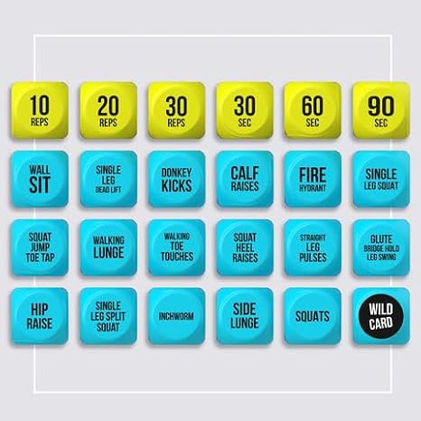 TidyFriend Exercise Dice 6 Sided Foam Workout Dice for Teens & Adults, Fun Fitness Equipment for Solo or Group Classes, Home Gym Use Great Workout Equipment & Gifts for Gym Lovers (Blue)