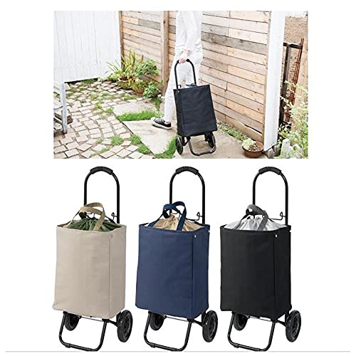 LICHUAN Einkaufstrolley, zusammenklappbar, Wärmespeicherung, Einkaufskorb, Treppenwagen mit Rädern und abnehmbarer… – Bild 3