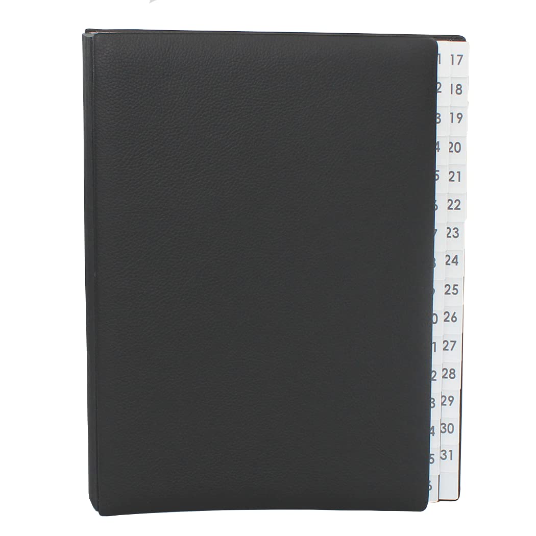 Classificatore con indice 1 – 31 NERO Custodia in pelle bovina pieno
