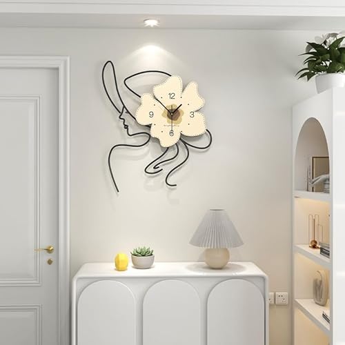 KLerDH Wall Clocks, Large Wall Clocks,Living Room Decor,Modern Silent, Clock,Battery Operated