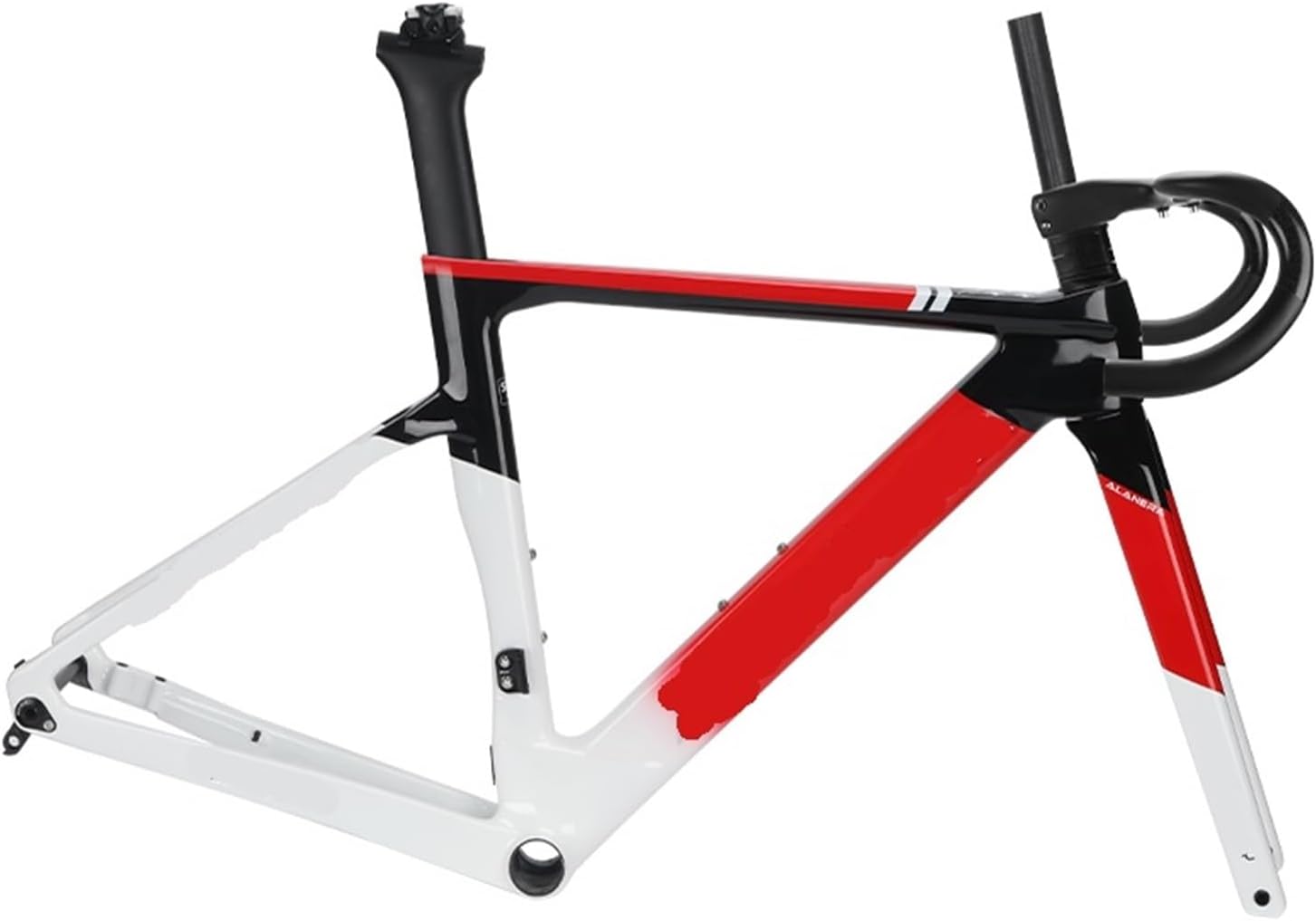 Black and Red Frame Road Bike, Full Internal Brake with Handlebar Assembly