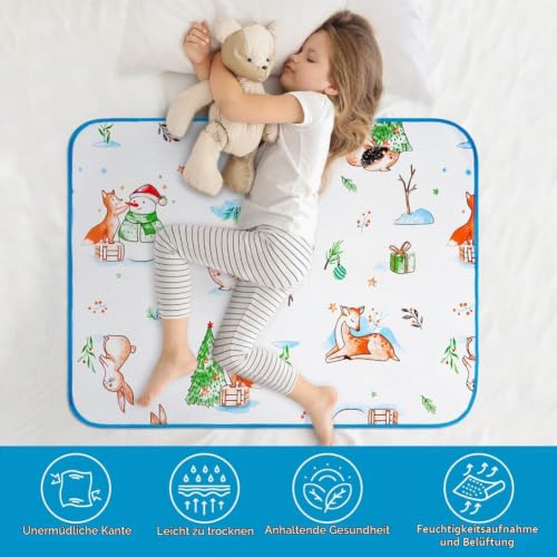 Aolso Töpfchentrainingsmatratze, Matratzenschoner Kinderbett, 70 * 90cm Bettschutz, Waschbare Bettunterlage Wasserdicht, Für Einzelbetten… – Ansicht 5