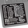SYNERLOGIC Windows 10 Reference Keyboard Shortcut Sticker - Black Vinyl 3"x2.75" Cheat Sheet for Any 14" and Larger PC Compatible Brands Dell HP Sony Toshiba Asus Acer Compaq MSI Razer and More