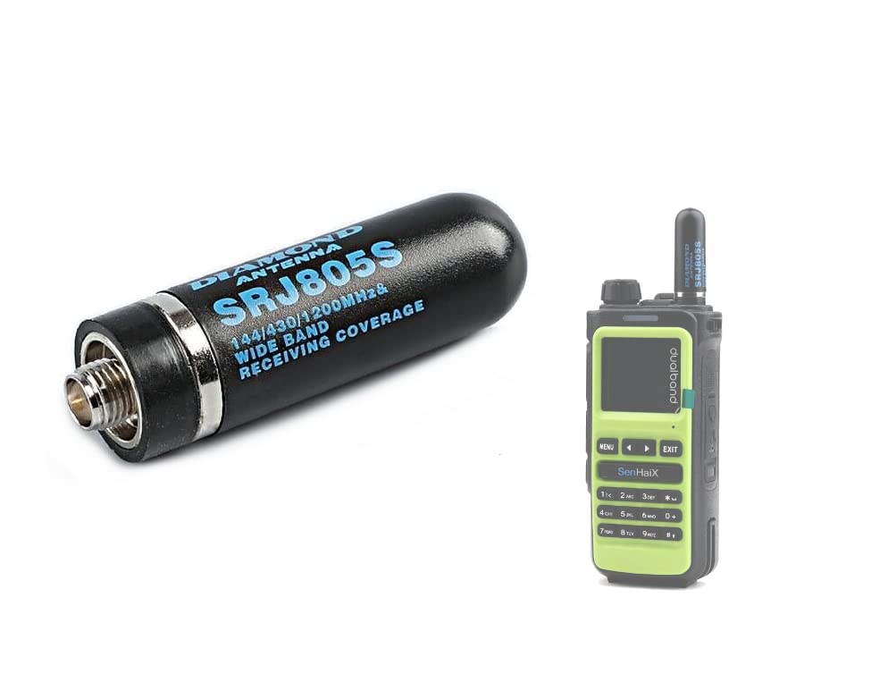 DIAMOND ANTENNA Original SRJ-805S 4,5 cm 144/430/1200 MHZ RX: 120/150/300/450/800/900 MHz - Connecteur SMA-J