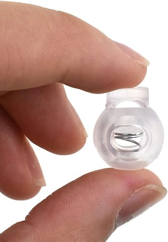 Spring Elastic Fastener Toggles Plastic Cord Lock Buttons Stopper Slider Thread Smooth Hold Tightly
