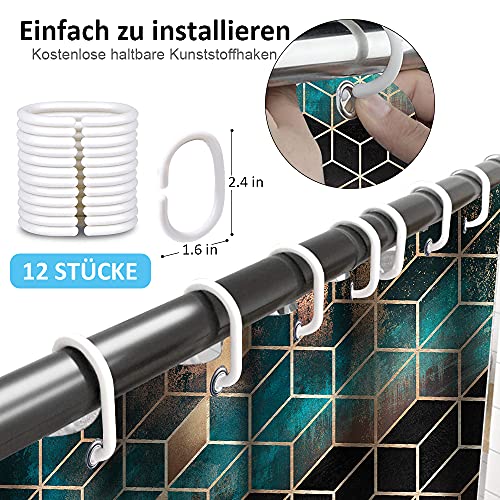 Duschvorhang Kuchisity 180 x 200 cm mit Anti-Schimmel Eigenschaften