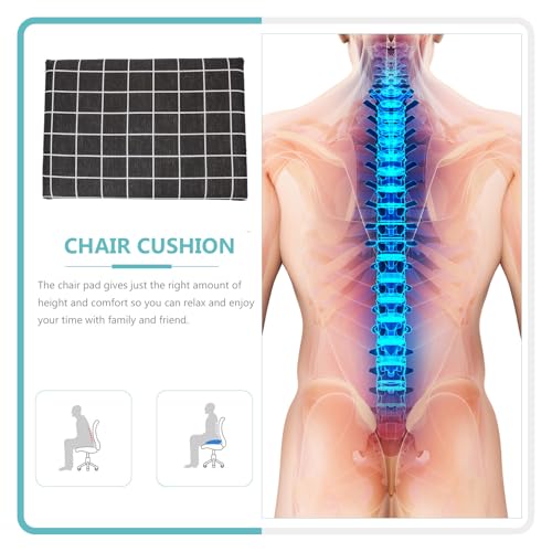 Cojín para silla de cocina antideslizante de algodón gris 3