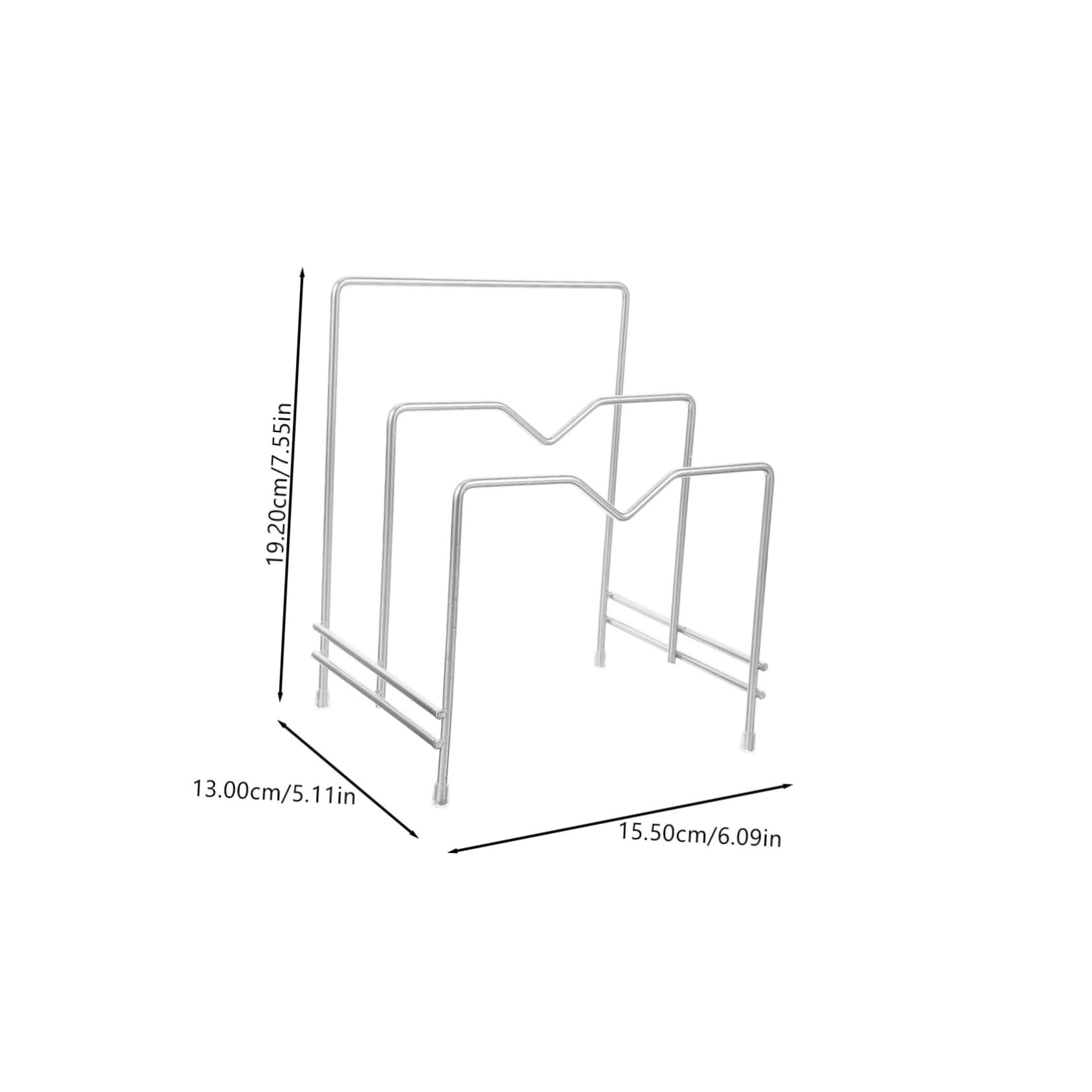 KICHOUSE Multifunctional Cutting Board Rack Space Saving Organizer for Pot Lids and Kitchen Supplies Storage Stand for Chopping Boards and Cookware