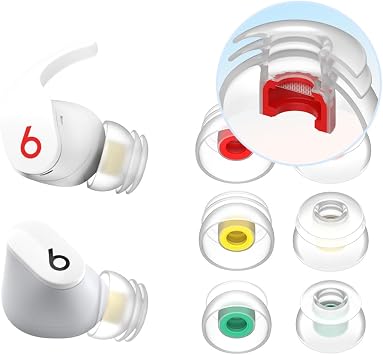 Premium Multi-Flange Eartips for Beats Studio Buds/Beats Fit Pro/Beats Studio Buds+ Clear Always Fits, Never Slips