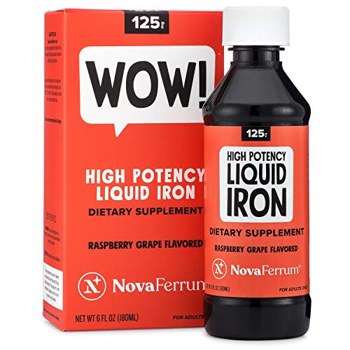 NovaFerrum Wow 125mg High Potency Liquid Iron Supplement for Adults | Vegan…
