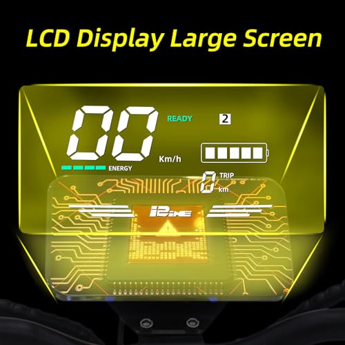 Image of Electric Scooter Adults 10000W Dual Motor, 13 inch Off-Road Tires 68MPH 95-Miles Range 72V /40Ah Battery Foldable Hydraulic Brakes LCD Large Screen for Commuting /Night Riding E-Scooter M8-D Yello