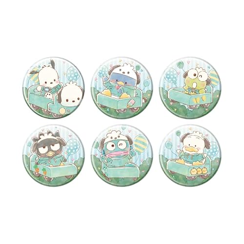 はぴだんぶい 01 [グラフアートイラスト] ホログラム缶バッジ[57mm] 6個入りBOX