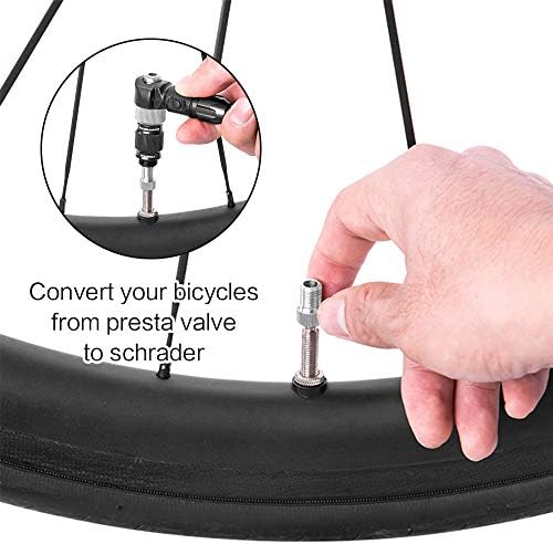 Fulushou 24 PCS Presta Valve Core Presta Valve Adapter Valve Core Remover Caps Rim Nuts Kit Presta Valve Replacement Set with a Storage Case