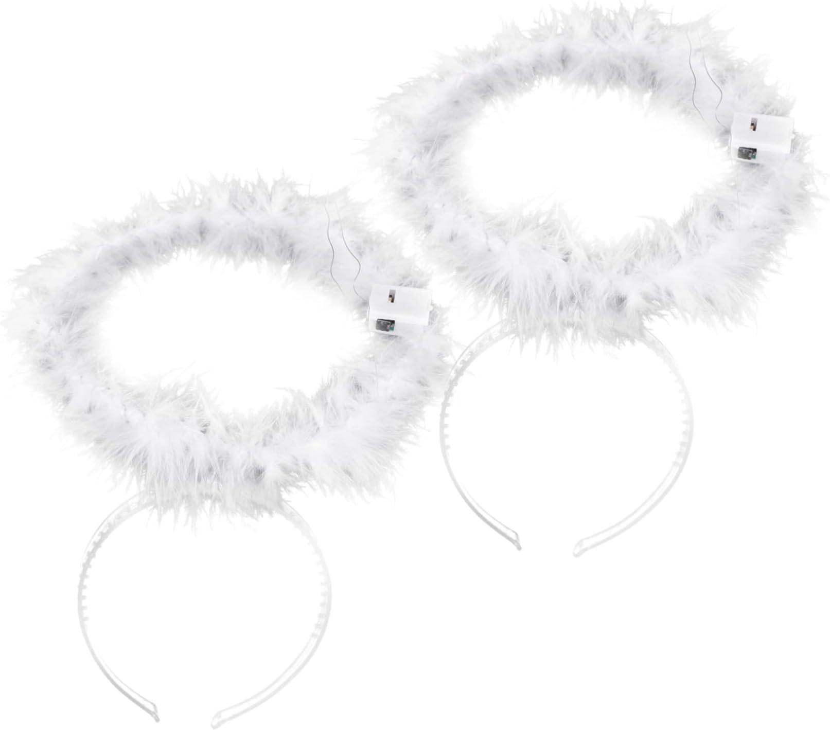 Beavorty 2pcs Angel Halo Headband Makeup Headbands Turban Headband Dressy Outfits for Women Costume Cosplay Accessories Costume Headband Angel Headband Angel Halo Hair Band Scarf White Abs