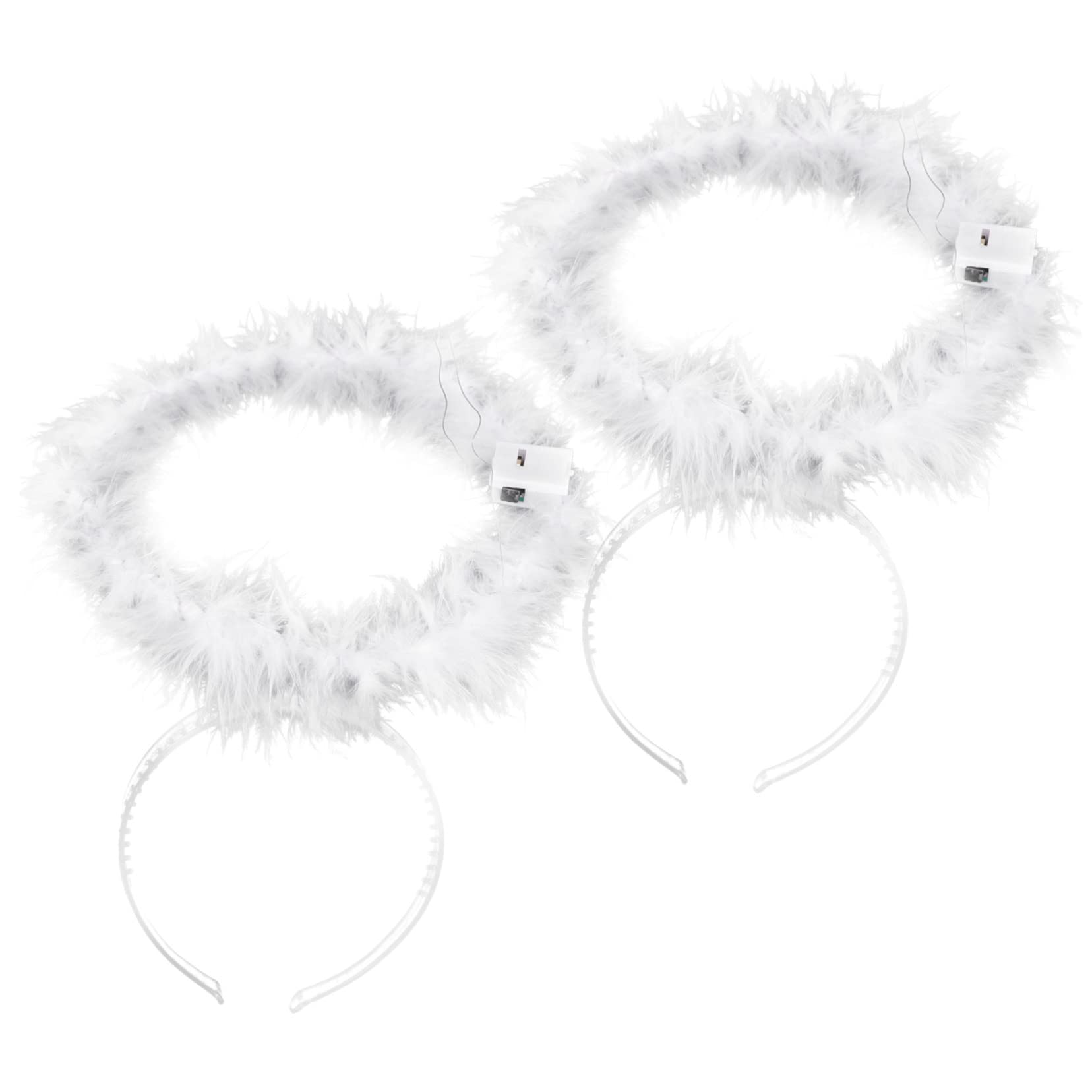 Beavorty 2pcs Angel Halo Headband Makeup Headbands Turban Headband Dressy Outfits for Women Costume Cosplay Accessories Costume Headband Angel Headband Angel Halo Hair Band Scarf White Abs