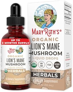 Lions Mane Mushroom Supplement | Up to 2 Month Supply | Nootropic USDA Organic Lions Mane Extract | Nervine Neuroprotective Herbal Liquid Drops | Non-GMO, Vegan, Alcohol Free Tincture | 1 Fl Oz
