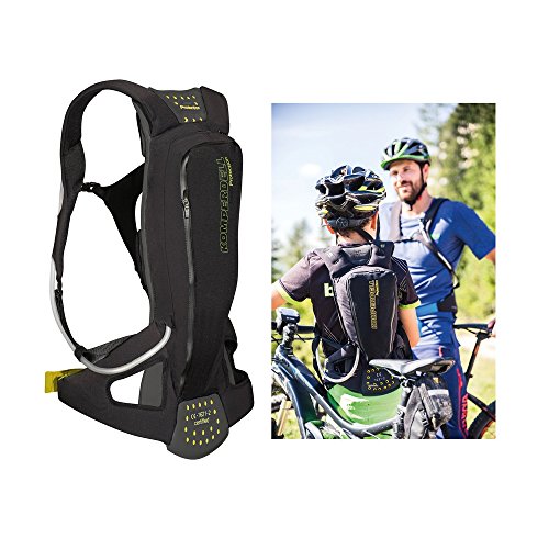Komperdell Kinder Juniorpack Protektorenrucksack Mit Integriertem Rückenprotektor, schwarz, 120-130