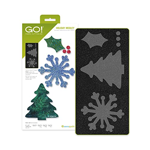 AccuQuilt GO! Fabric Cutting Dies; Holiday Medley