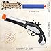 LEZKIDOL Pirate Toy Foam Blaster for Kids Boys Pirate Flintlock Pistol Toy with 20 Foam Darts Pirate Costume Play Accessories Halloween Pirate Cosplay Gift for 3 4 5 6 Year Olds Boys, Silver
