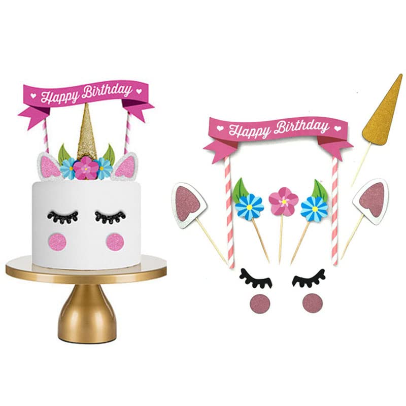 Opiniones y reviews de Pasteles chedraui de esta semana. 47 Cosmic Nation | Topper Unicornio para Pastel Feliz Cumpleaños | Cake Topper Unicornio Reutilizable DIY Kit | Decoración y Adorno Pastel Infantil Fiesta Cumpleaños...