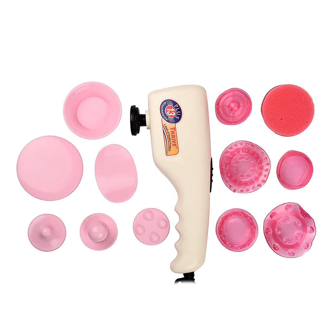 THRIVE Professional Magnetic 13 In1 Body Massager (13 Plus) | Easy To Operate | Heavy-Duty Motor | Reliable Features | Dual Operation | By Tree Fit, Corded Electric For Full Body Massager, Multicolour