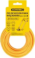 Fio de Nylon para Roçadeira, 3mm x 15m, Linha para Aparador de Grama, Amarelo, Bomvink