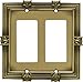 Franklin Brass 64469 Pineapple Double Decorator Wall Plate / Switch Plate / Cover, Tumbled Antique Brass