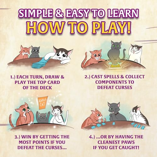 Image of Magpie Games Wizard Kittens Card Game, Semi-Cooperative, Magic Cat Mischief