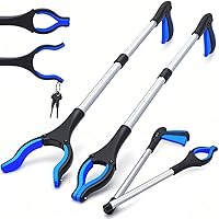 Dumsamker 2-Pack 32" Grabber Tool with Magnetic Tip - Long Reach Picker for Elderly, Trash & Litter Grabber