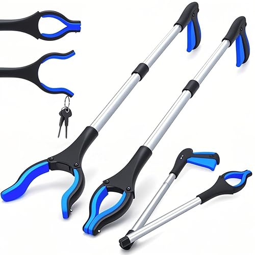 2-Pack Reacher Grabber Pickup Tool, 32" Long Grabber Tool, Trash Picker Grabber for Elderly Grab It Reaching Tool, Garbage Picker Upper Grabber,