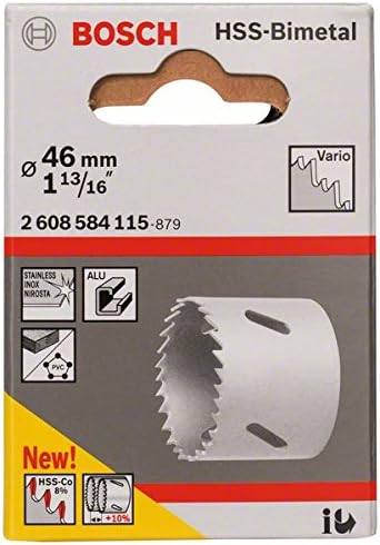 Bosch Professional 1x Hole Saw HSS Bi-metal for standard adapter (for various materials diameter 46 mm, Accessory Rotary Drill) - Image 3