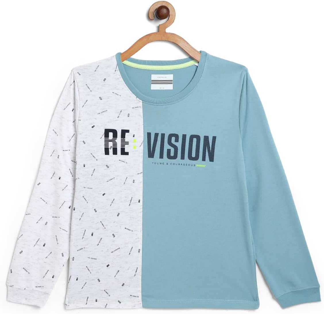 Boys' Cotton T-Shirt | Casual | Roundneck | Fullsleeve | OJ-7104-21