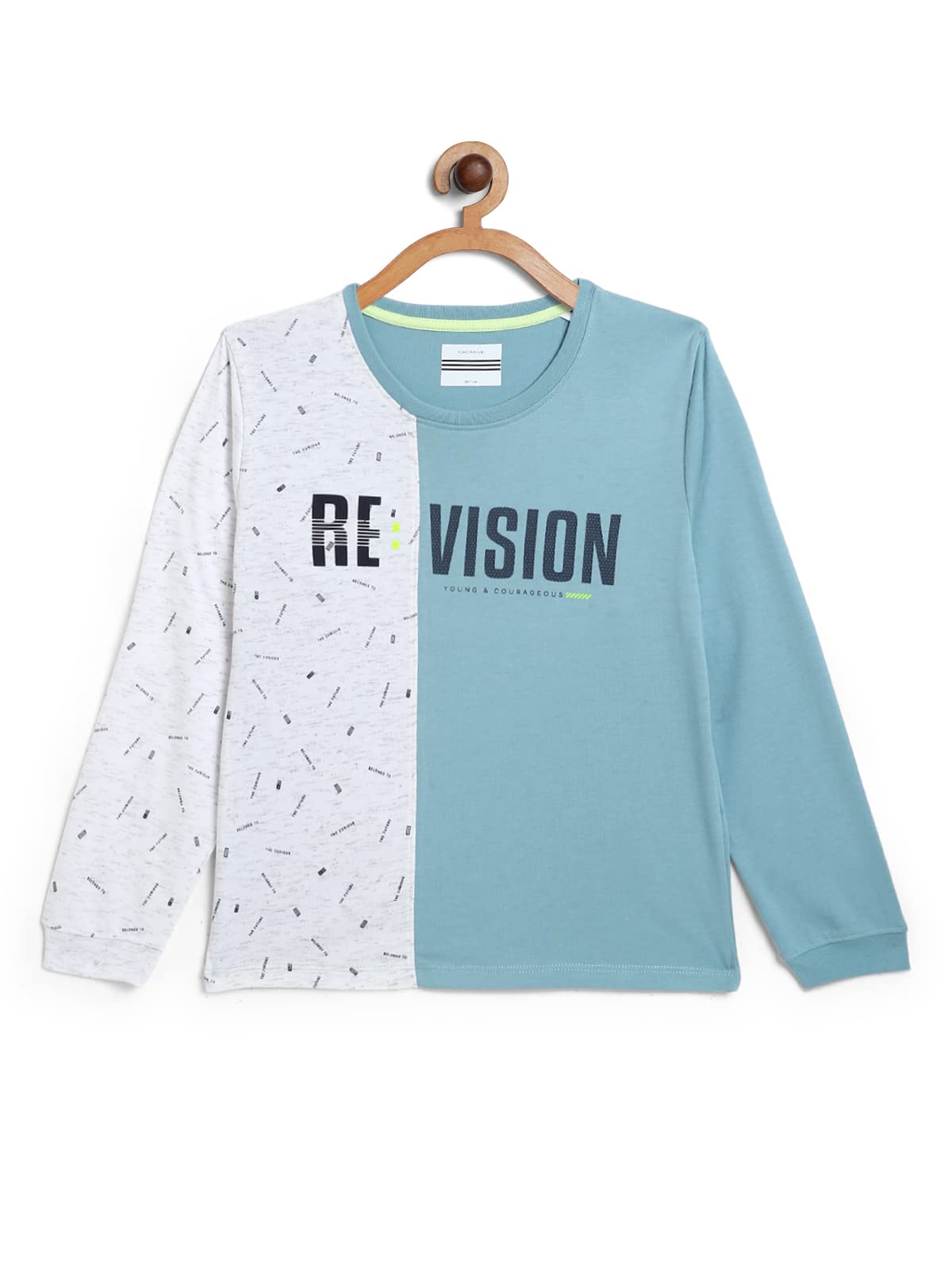 Boys' Cotton T-Shirt | Casual | Roundneck | Fullsleeve | OJ-7104-21