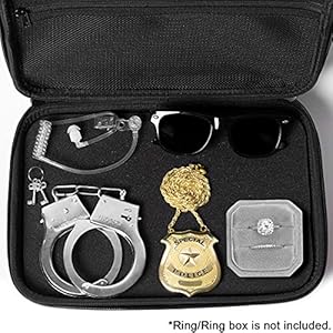 Ring Security Wedding Ring Bearer Proposal Box Gifts Security Box, Sunglasses, Kids Toy Badge, Security Earpiece Earplugs, Toy Handcuffs with Keys for Kids Boys, Sturdy Briefcase, Wedding Stuff Ring Security Wedding Ring Bearer Proposal Box Gifts Security Box Sunglasses Kids Toy Badge Security Earpiece Earplugs Toy Handcuffs with Keys for Kids Boys Sturdy Briefcase Wedding Stuff