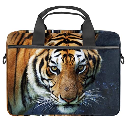 Sacoche à bandoulière pour ordinateur portable 13 à 14.5 pouces motif tigre multicolore