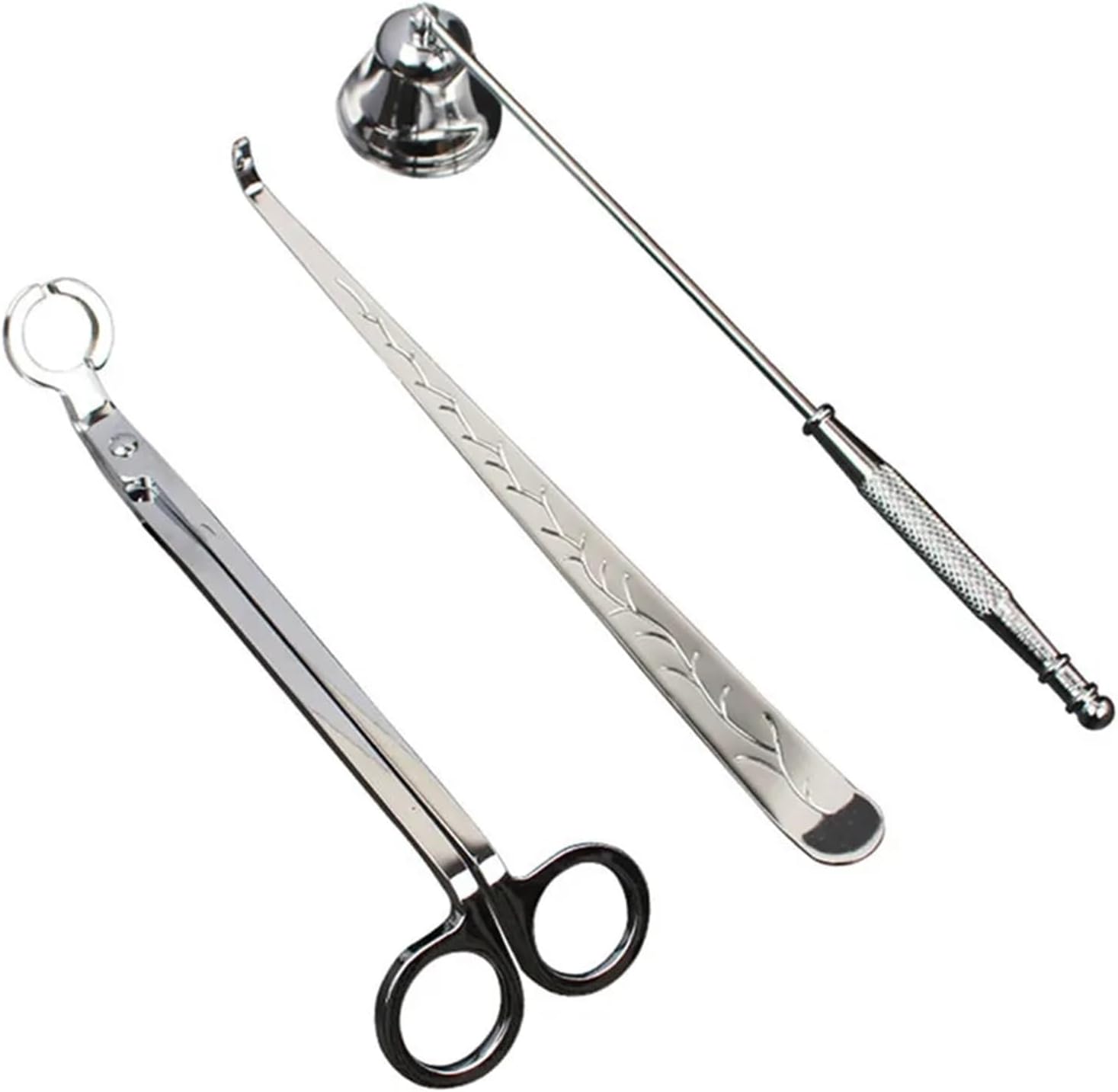 Candle Wick Trimmer 2-Set Home Candle Care Kit: Portable Stainless Steel Trimmer & Snuffer Set(Rose Gold)
