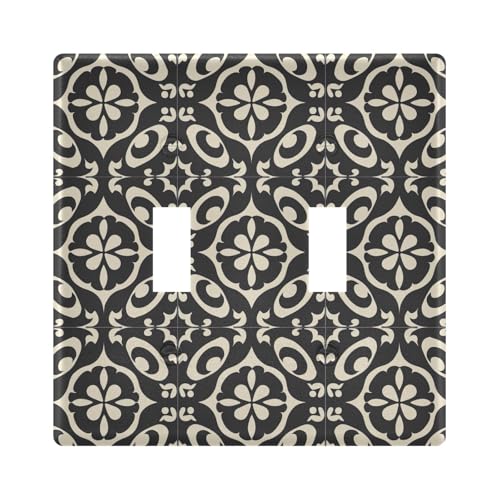 UMIRIKO India Flowers Floral Light Switch Cover Plate Covers Decorative Double Toggle Home Decor 202b5326