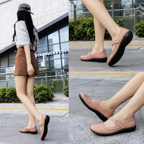 Image of TALENAVA Women's Comfortable & Lightweight Leather Mary Jane Flats Versatile Business Casual Dress Shoes Work Office Cute Stylish Everyday Walking Shoes