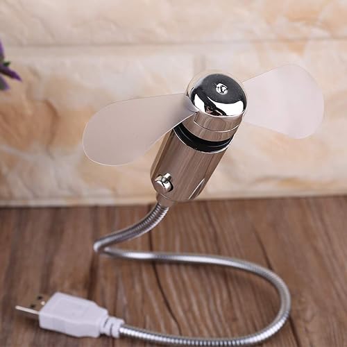 Miniatura 6 de hejhncii Ventilador USB portátil de enfriamiento mini silencioso ventilador de cuello de cisne para oficina