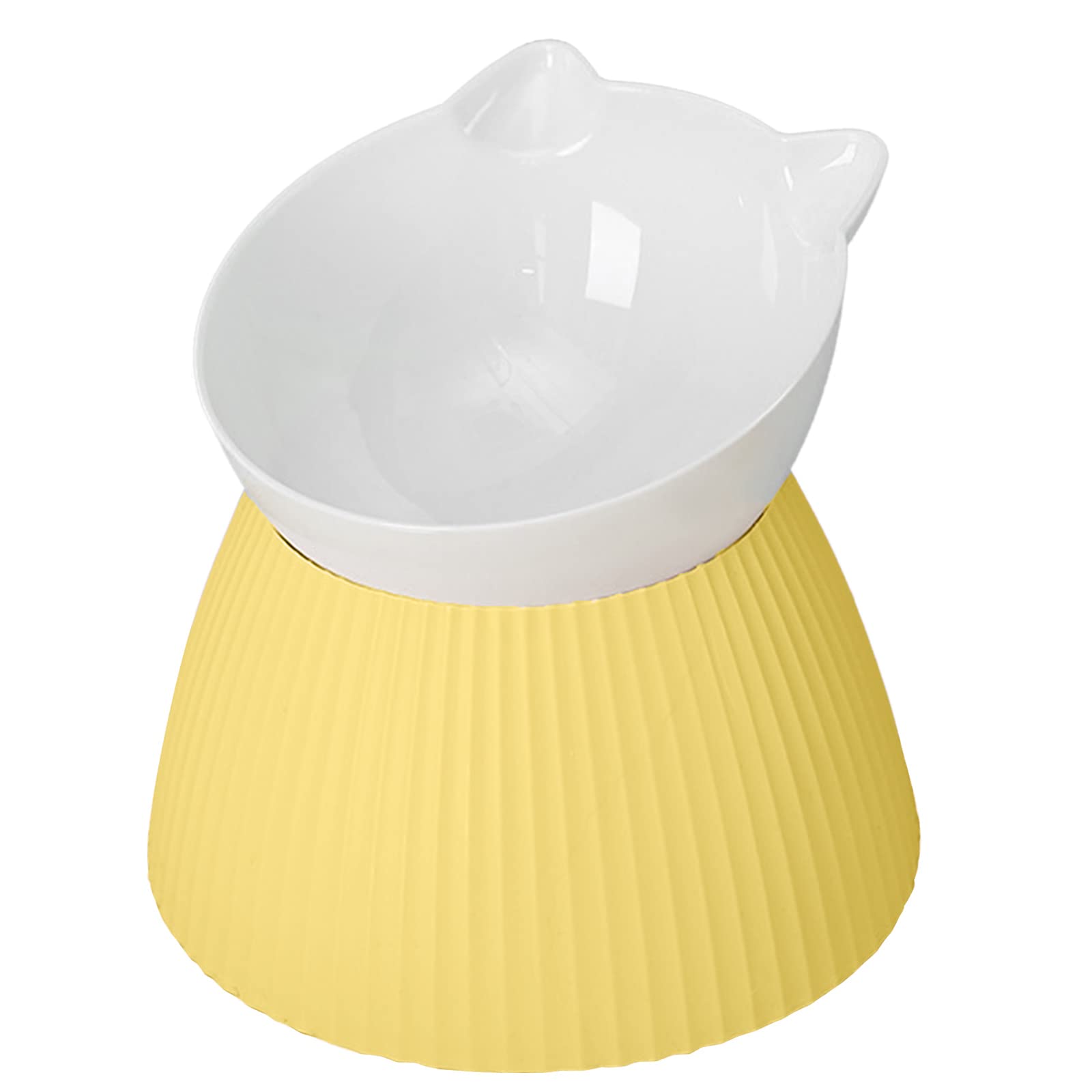 DRAGONRUN for Food Bowls Elevated for Bowls for Food and Water with Base Stand Bowl 15° Raised Single Bowl