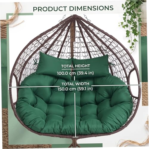 Coussin de chaise double oeuf vert pour savourer la douceur du jardin