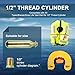 24G Co2 Cartridge Cylinder for Life Vest, for Auto/Manual Inflating Life Jacket, Accessory for C02 PFD Rearming Kit, for Adult, Used for Fishing, Surfing, Sea/Ocean Activities 2pack