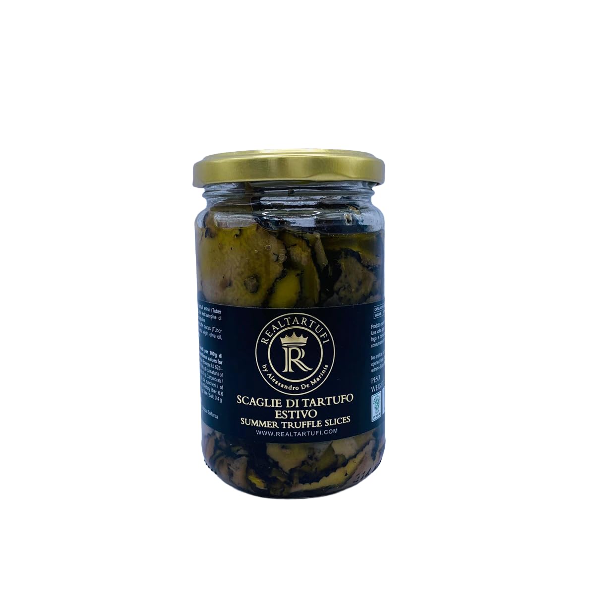 RealTartufi - Scaglie Fresche Tartufo Estivo 80 g, Carpaccio, Olio EVO, scaglie, Artigianale, Gluten Free, Vegan