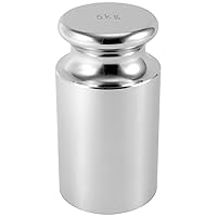 Vista 1 de 5kg Calibration Weight, Class M1 High Precision Grade 5000g Weigh Scales Calibration Weight, Precision Steel, Chrome Finish